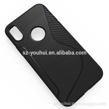 Good quality beautiful wave shape art TPU Phone back cover Case for iPhone 8